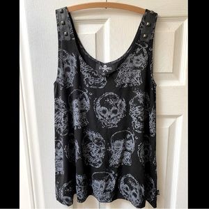 Royal Bones Black Skull Tank Top